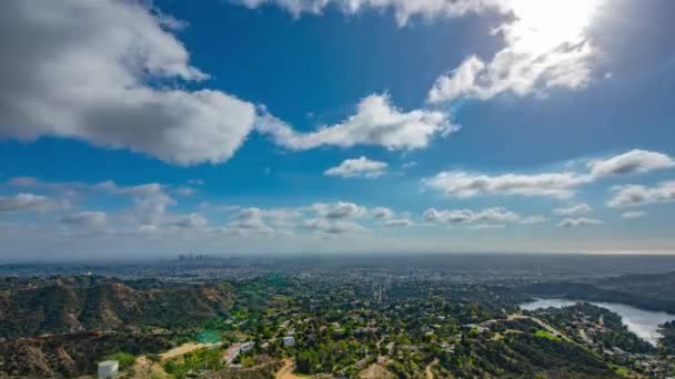 Лос Анджелес Часовий Пояс Гори Сонячний День — стокове відео