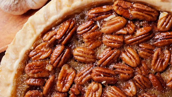 Decadent Delight Close Scrumptious Pecan Pie Tempting Taste Buds Exquisite — Stock Photo, Image