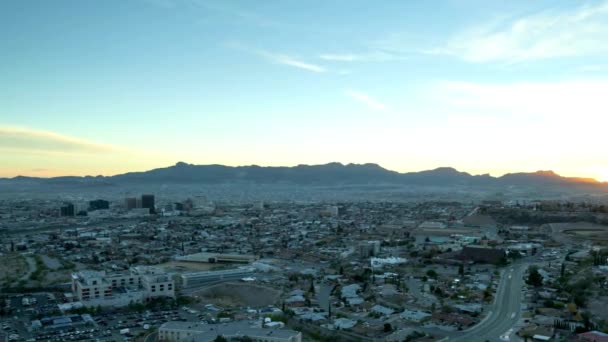 Hraniční Východ Slunce Dramatický Time Lapse Sunrise Paso Texas Ciudad — Stock video