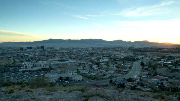 Hraniční Východ Slunce Dramatický Time Lapse Sunrise Paso Texas Ciudad — Stock video