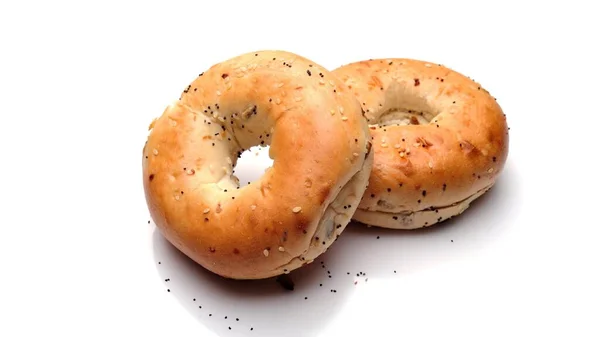 Morning Bliss Top Close Bagel Cream Cheese Image — Stock Photo, Image