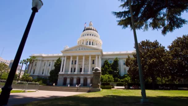 Elegant Landmark Video Beautiful Capitol Mall Sacramento California United States — Stock Video