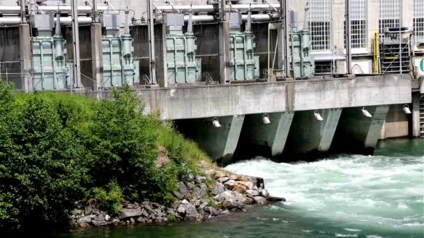 Harmonia Władzy Przyrody Video Hydroelectric Dam Power Plant North Cascade — Wideo stockowe