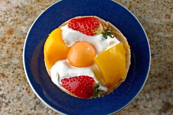 Sweet Temptation Top View Fruitcake — Stock Photo, Image
