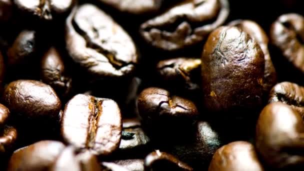 Pečené Dokonalosti Makro Dolly Shot Coffee Beans Close — Stock video