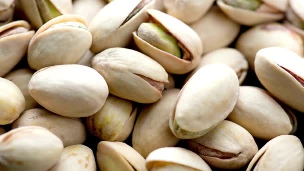 Close Crunchy Pistachio Nuts Dry Fruit Video — Stok Video