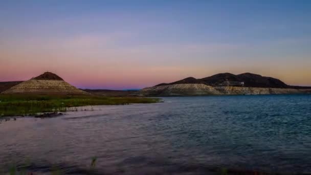 Glorious Sunrise Lake Mead Nevada Usa Morning Beauty — Stock video