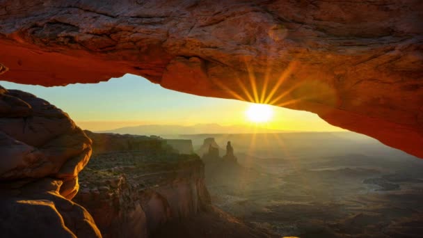 Sunrise Magic Mesa Arch Canyonlands National Park Utah — Stock Video