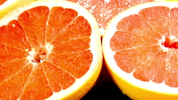 Close Dolly Shot Vibrant Cara Grapefruit — Stok Video