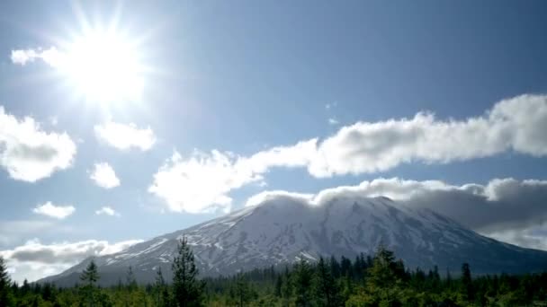 Βίντεο Καλοκαίρι Ήλιος Πάνω Από Όρος Helens Washington Ηπα — Αρχείο Βίντεο
