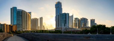 4K Image: Austin, Texas USA Skyline at Sunrise, Urban Beauty with Morning Sunlight