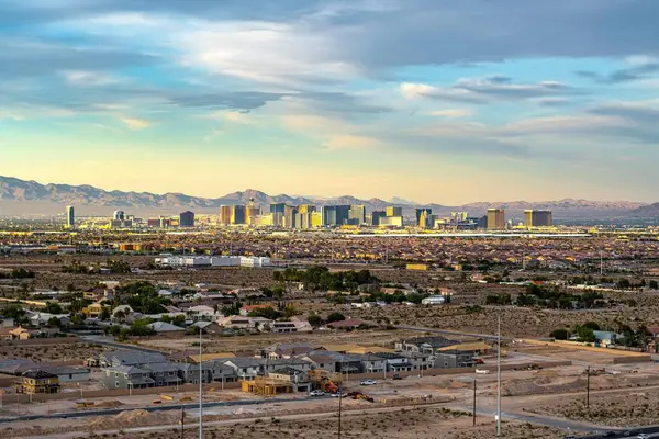 4K Panoramik Görünüm: Las Vegas Vadisi Alacakaranlık