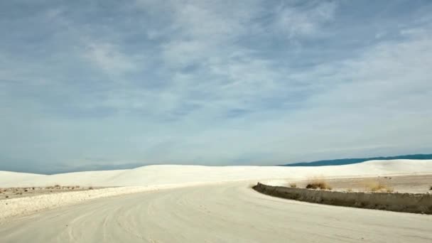 Video Jazda Przez White Sands National Monument Nowy Meksyk Desert — Wideo stockowe