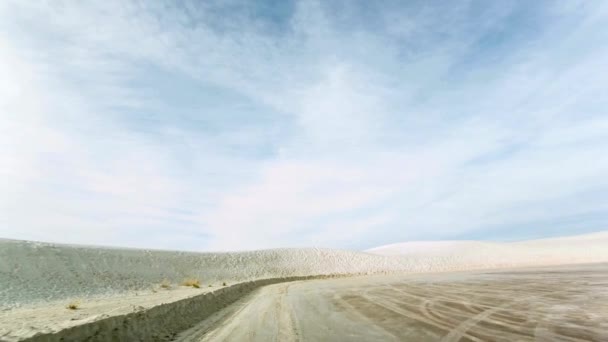 Video Kör Genom White Sands National Monument New Mexico Surreal — Stockvideo
