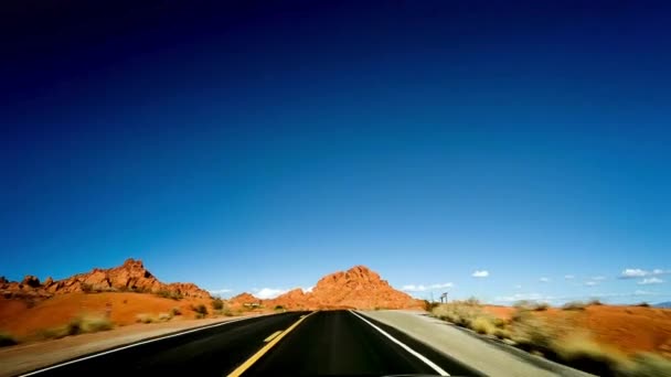 Ultra Video Desert Driving Valley Fire State Park Las Vegas — Stock Video