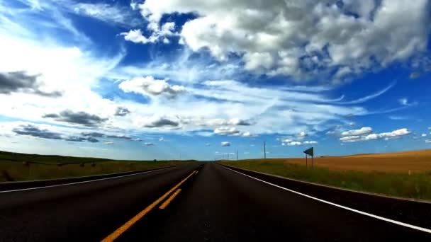 Scenisk Resa Highway Driving South Dakota Video — Stockvideo