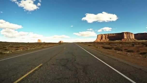 Scenic Drive Explorando Parque Nacional Monument Valley Estados Unidos Video — Vídeos de Stock