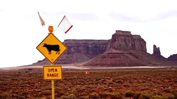Road Trip Adventure Driving Monument Valley Usa Video — Stock Video