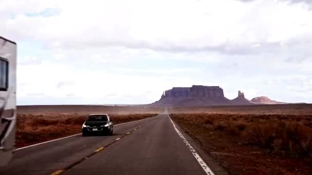 Ταξίδι Στο Δρόμο Περιπέτεια Οδήγηση Monument Valley Ηπα Video — Αρχείο Βίντεο