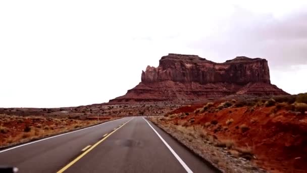 Road Trip Adventure Řízení Monument Valley Usa Video — Stock video