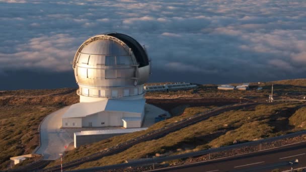 Sterrenkijken Wonder Time Lapse Van Telescopen Roque Los Muchachos Palma — Stockvideo