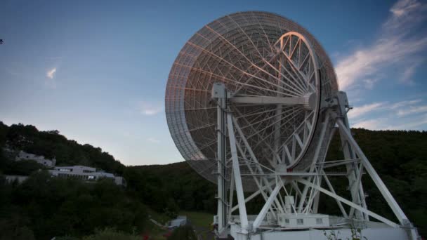 Kosmická Observatoř Časová Prodleva Radioteleskopu Plném Videu — Stock video