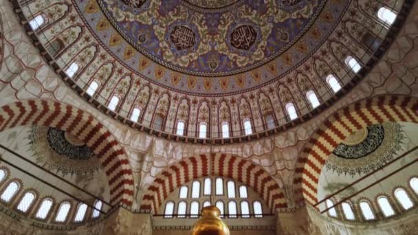 Elegante Esplendor Abovedado Mezquita Selimiye Edirne Turquía Ejemplificando Arquitectura Islámica — Vídeo de stock