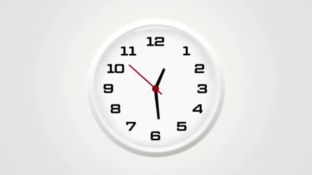 Timeless Elegance Clock Zobrazeno Bílé Zdi — Stock video