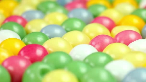 Colorful Bubble Gum Video Vibrant Chewing Gum — Stock Video