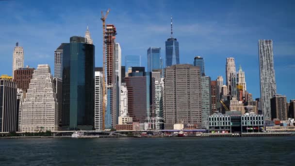 Άποψη Της Νέας Υόρκης Κάτω Μανχάταν Skyline — Αρχείο Βίντεο