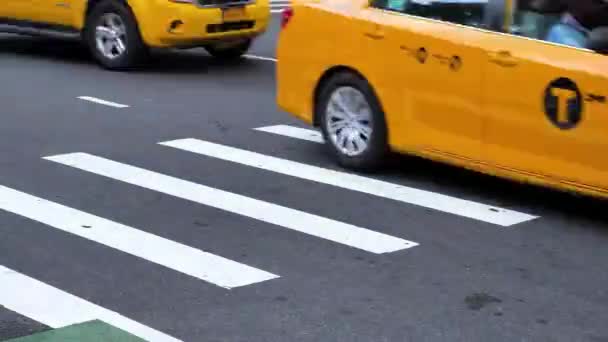 Time Lapse Widok Manhattan Road Traffic Scene Nowym Jorku — Wideo stockowe