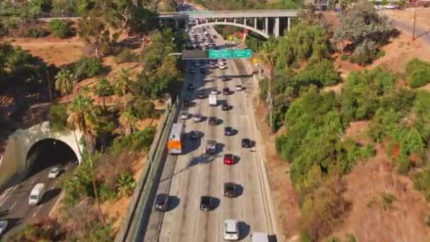 로스앤젤레스 다운타운과 엘리시안 밸리의 고속도로의 — 비디오