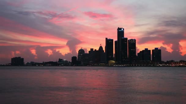 Detroit Entdecken Großartiges Video Von Michigans Größter Stadt Und Schlüsselhafen — Stockvideo
