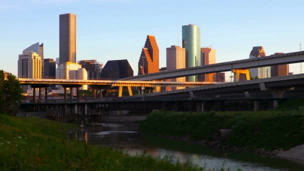 Houston Horizon Espetacular Vídeo Cidade Mais Populosa Texas Quarta Cidade — Vídeo de Stock