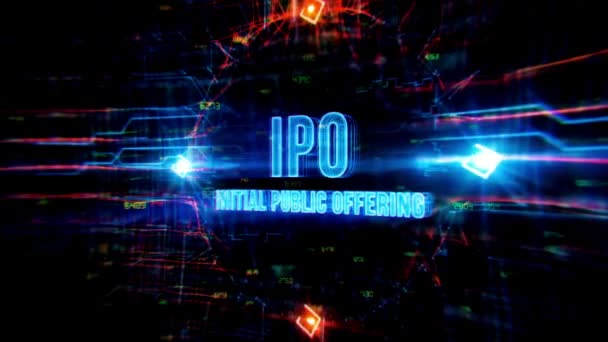 デジタルファイナンスフロンティア 初期公開 Ipo デジタル背景の4KウルトラHdビデオ — ストック動画