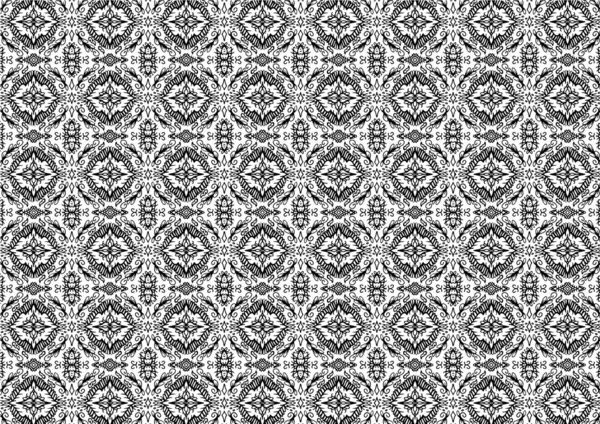 Schwarz Weißes Geometrisches Ornament Nahtloses Muster Für Web Textilien Und — Stockvektor