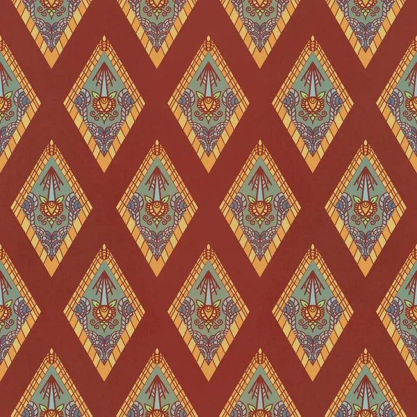 Ethnic Vintage Retro Oriental Geometric Style Seamless Pattern Abstract Traditional — Stock Photo, Image