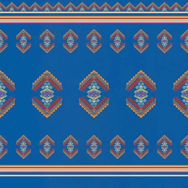 Etniczny Vintage Retro Orientalny Geometryczny Styl Bezszwowy Wzór Abstrakcyjny Tradycyjny — Zdjęcie stockowe