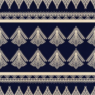 Etnik vintage retro-oryantal geometrik stil dikişsiz desen. Soyut geleneksel halk. Ikat tropikal doku tekstil arka planı. Soyut el çizimi.