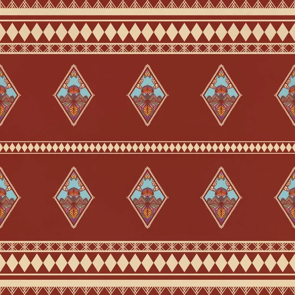Ethnic Vintage Retro Oriental Geometric Style Seamless Pattern Abstract Traditional — Stock Photo, Image