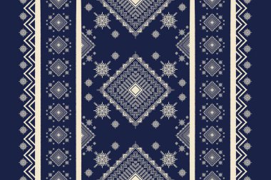 Etnik vintage retro-oryantal geometrik stil dikişsiz desen. Soyut geleneksel halk. Ikat tropikal doku tekstil arka planı. Soyut el çizimi.