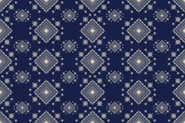 Etnik vintage retro-oryantal geometrik stil dikişsiz desen. Soyut geleneksel halk. Ikat tropikal doku tekstil arka planı. Soyut el çizimi.