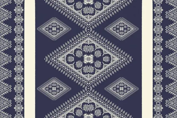 빈티지 복고풍 기하학 스타일 원활한 패턴입니다 추상적인 Ikat 추상적인 — 스톡 사진