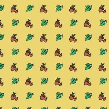 Kusursuz bir sonbahar yaprağı sınırı. Hediye paketi ve albüm. Duvar kağıdı, hediye kağıdı, dolgu kalıpları, web sayfası arkaplanları, sonbahar tebrik kartları için vektör illüstrasyonu.