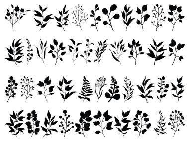 Beyaz arkaplanda siluet vektör sanatı bırakır