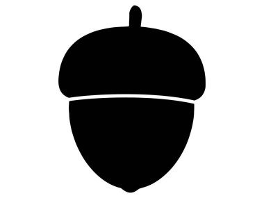 Meşe ağacı simgesi siluet vektör simgesi