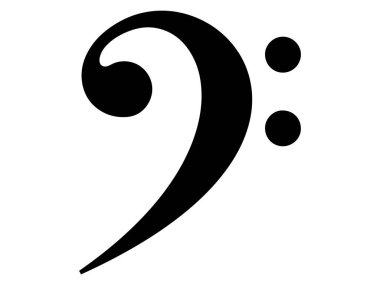 Bas anahtarı simgesi siluet vektör sanatı