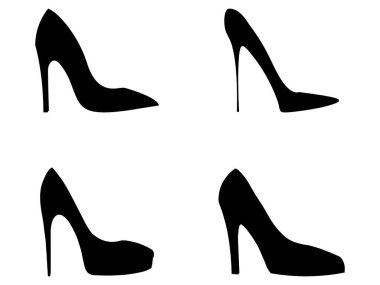 Yüksek topuklu ayakkabılar siluet vektör sanatı