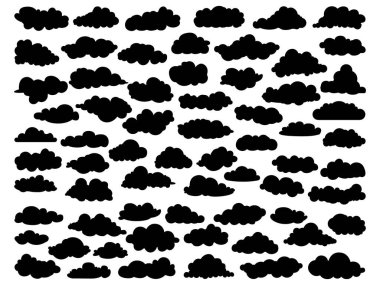 Bulutlar Siluet vektör sanatı kümesi