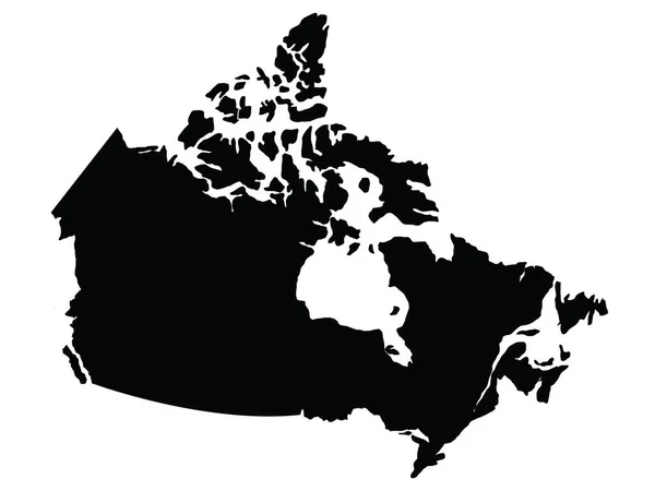 Καναδάς Χάρτη Silhouette Διάνυσμα Τέχνης — Διανυσματικό Αρχείο